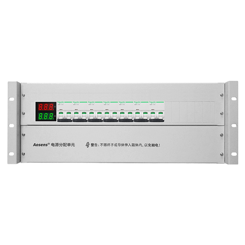 奧盛 機(jī)柜配電單元PDU 4U配電箱施耐德交流2P空開 電流電壓表 單路