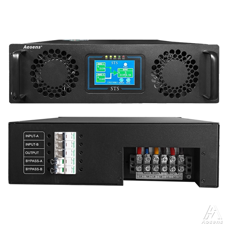 AS-STS 單相3U 63A 100A 125A160A 雙電源靜態(tài)切換器 端子輸出