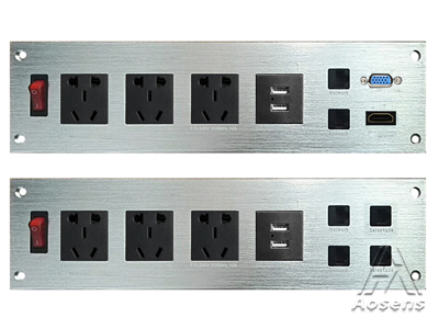 多媒體面板 信息插  電源開(kāi)關(guān)  五孔電源  雙USB