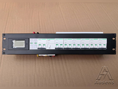 定制2U施耐德交流配電單元 液晶屏電量儀 2P防雷浪涌保護(hù)輸出6回路空開