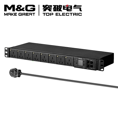 07TG130901突破PDU機(jī)柜插座/16A/8聯(lián)/智能監(jiān)控/黑色/3*2.5/3米線(xiàn)/國(guó)標(biāo)16A插頭
